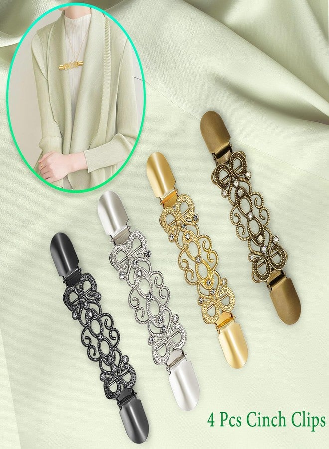 PIGORY 4Pcs Dress Cinch Clips Sweater Clips, Vintage Waist Cincher Clip for Women, Decorative Clothing Brooch Clip for Sweaters, Dresses & Shirts - Image 5